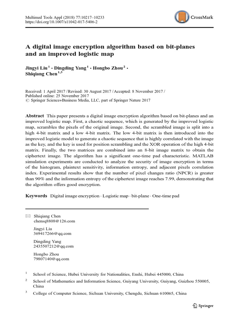 ENCRY2 - SPRINGER 2018 - A Digital Image Encryption Algorithm Based On ...