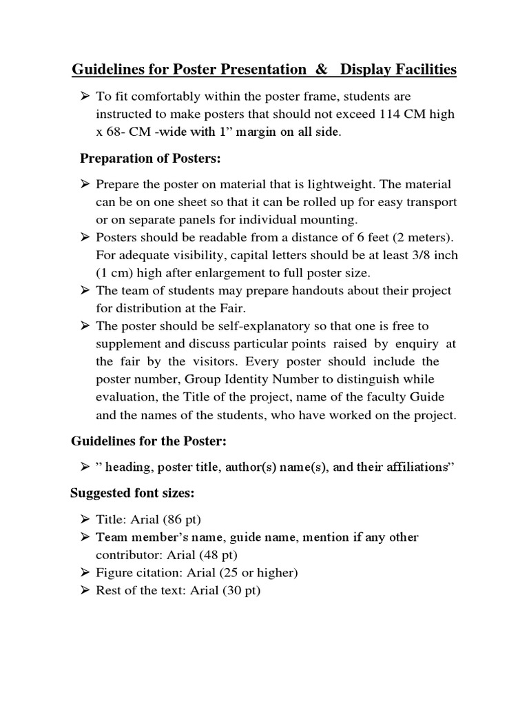 Poster Presentation Guidelines for Students | PDF | Career & Growth | Art