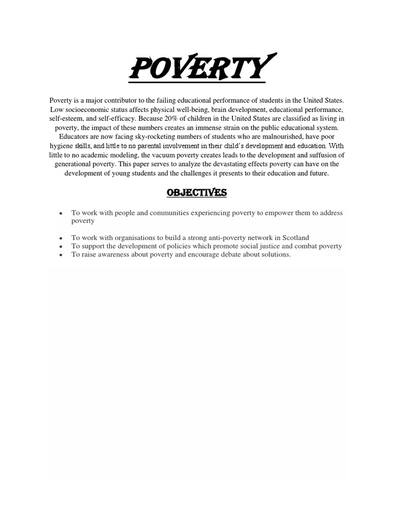 Impact of Poverty on Education | PDF | Poverty | Poverty & Homelessness