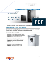 Errores Electrodomesticos Electrolux