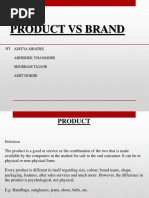 Product Vs Brand: Aditya Mhatre Abhishek Vhanmore Shubham Tajane Amit Dokhe