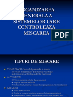 Organizarea Generala A Sistemelor Care Controleaza Miscarea