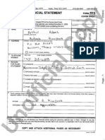 Arthur Hinojosa Personal Financial Statement 2009