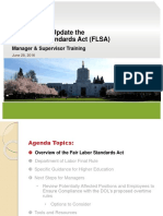 Final Rule To Update The Fair Labor Standards Act (FLSA) : Manager & Supervisor Training