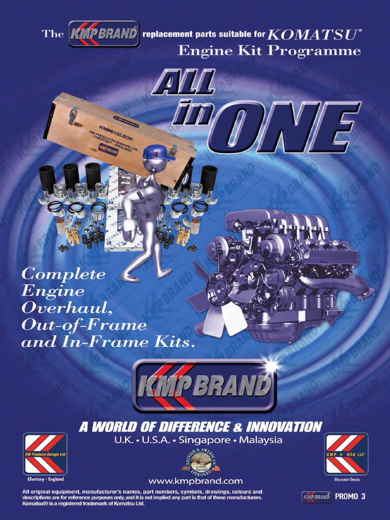 KMP Engine Overhaul Kits Overview | PDF | Cylinder (Engine) | Piston