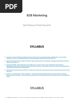 B2B Marketing: by Professor Preeti Kaushik