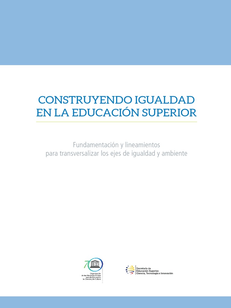 Construyendo Igualdad PDF | PDF | Ciencias sociales | Ciencia y matemáticas