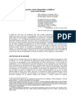 PDF La Escuela Como Dispositivo Estético
