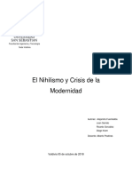 El Nihilismo y Crisis de La Modernidad: Facultad de Ingeniería y Tecnología Sede Valdivia