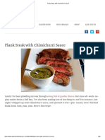 Recipe - Flank Steak with Chimichurri Sauce