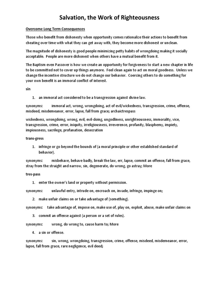 Righteousness and Salvation Explained | PDF | Last Judgment | Sin