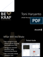 Toni Haryanto - Workshop Membangun Chatbot Dengan PHP
