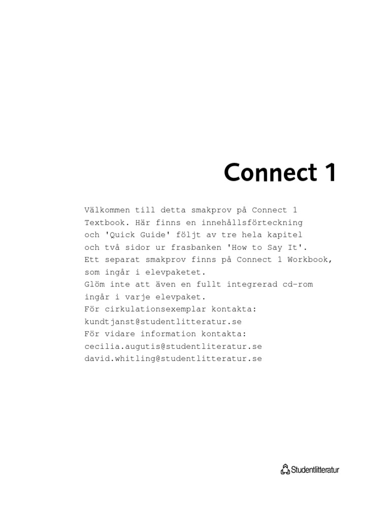 Connect Textbook Smakprov PDF | PDF