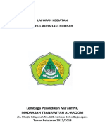 LAPORAN KEGIATAN Idul Adha MTS