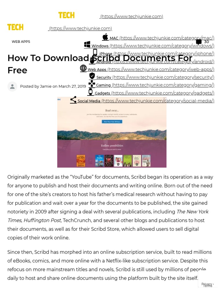How to download scribd documents for free scribd web development