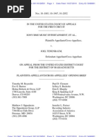 Record Labels' appellate brief in Sony v. Tenenbaum