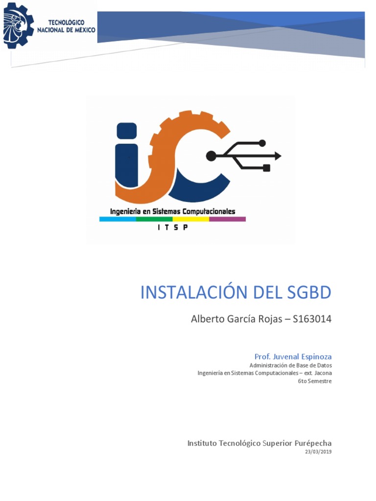 Instalación Del SGBD PDF Servidor SQL