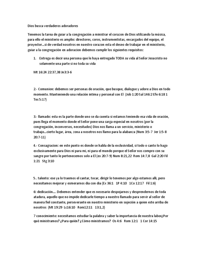 Dios Busca Verdaderos Adoradoresdocx