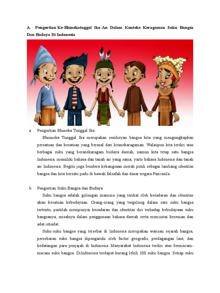 Keberagaman Indonesia Dalam Bhineka Tunggal Ika Docx