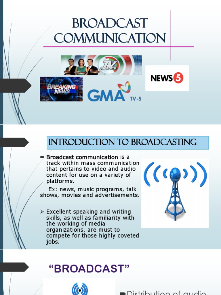 Introduction to Broadcast Communication | PDF | Broadcasting | Very ...