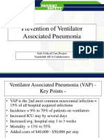 Prevention of Ventilator Associated Pneumonia: Safe Critical Care Project Vanderbilt-HCA Collaborative