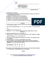 CBSE Sample Paper - 01 Summative Assessment - I Class - X Mathematics