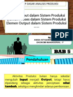 Elemen input, proses,output dalam sistem produksi