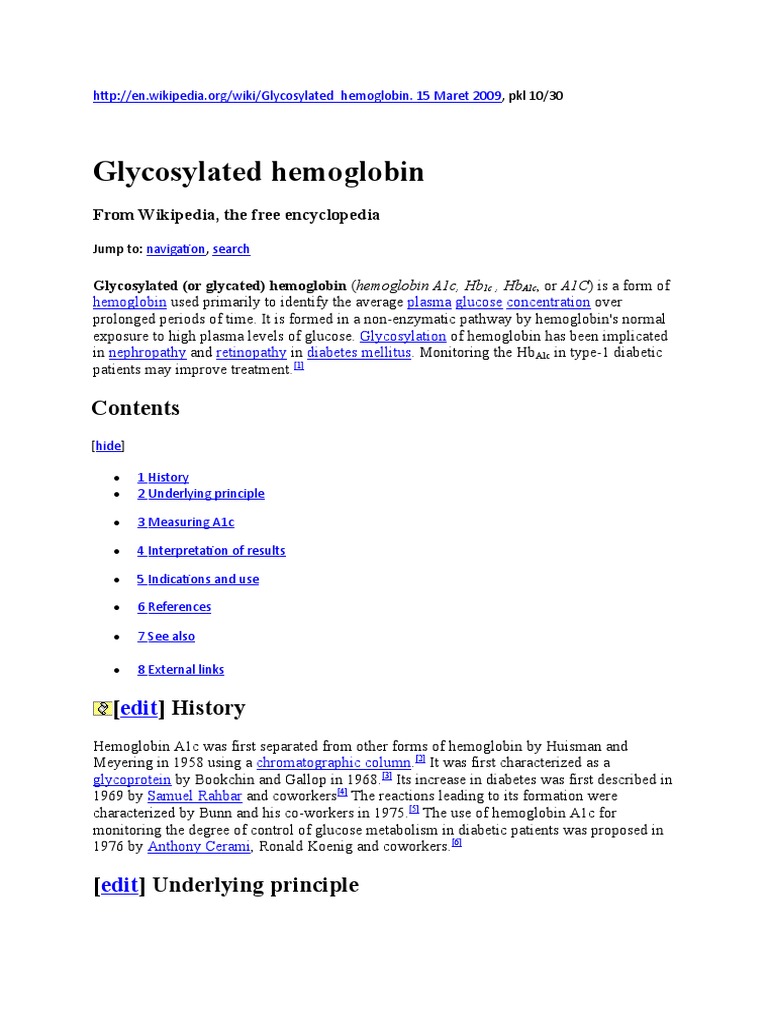 Glycosylated Hemoglobin Overview | PDF | Glycated Hemoglobin | Diabetes ...