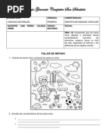 Taller de Repaso Ciencias 2