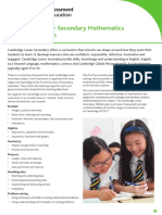 Cambridge Lower Secondary Maths Curriculum Outline