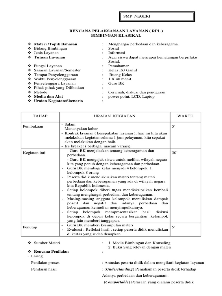 Rpl Gr Bk 9 Klasikal Kelas 9 Docx