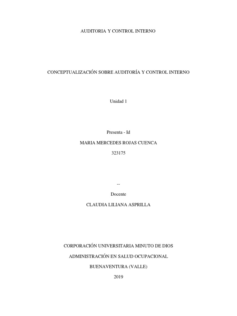 Auditoria y Control Interno | PDF | Auditoría | Calidad (comercial)
