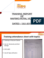 Mapsko Royal Ville Training Report - 12-2-19