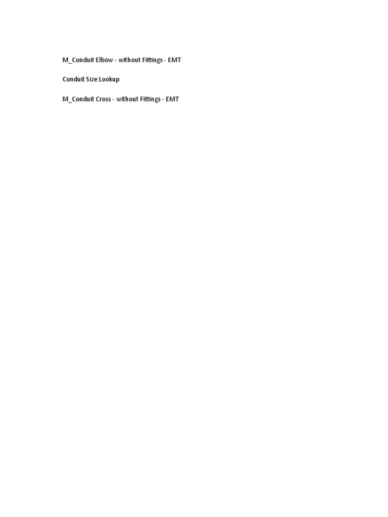 EMT Conduit Elbow Size Lookup Guide | PDF