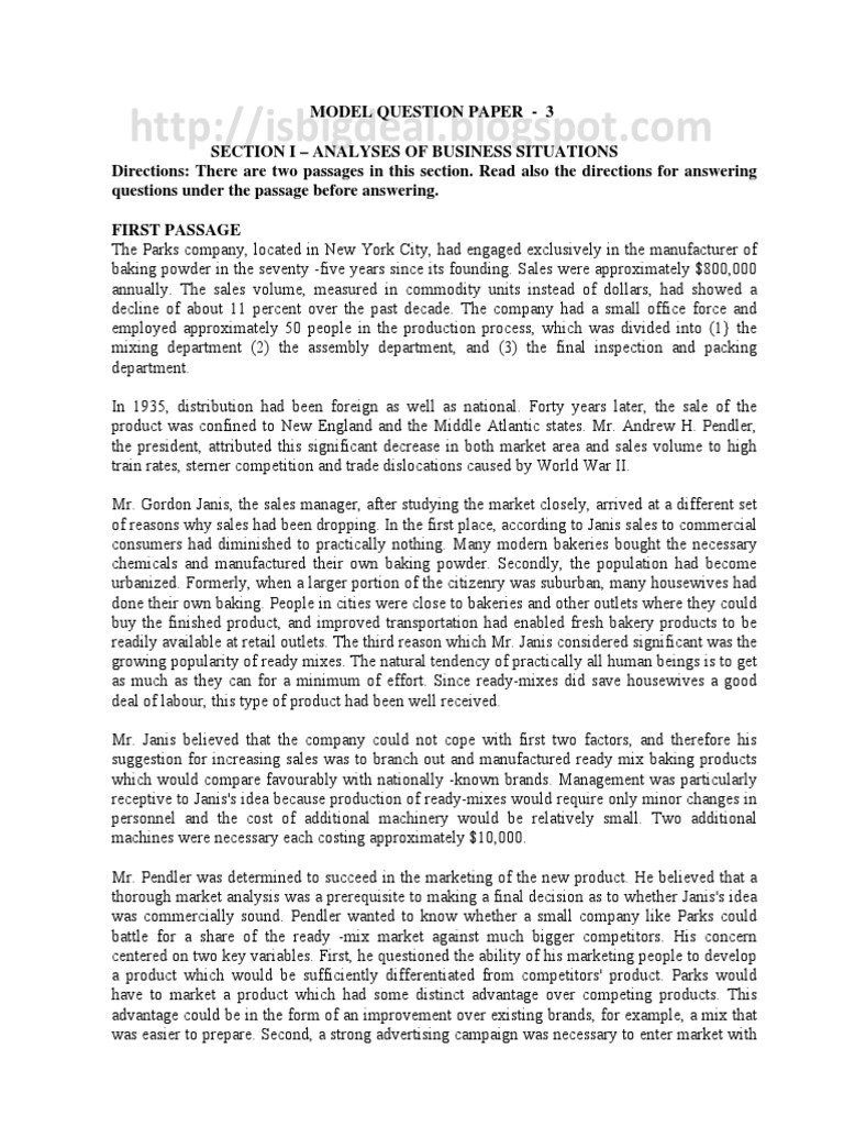 TANCET MBA Sample Paper (WWW - Annaunivedu.org) - 5 - 2 PDF | PDF