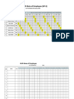 Shift Rota of Employee (SP-2) : For The Month of January 2019