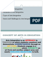 Concept of Arts Integration Elements of Arts Integration Types of Arts Integration Issues and Challenges in Arts Integration