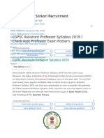 CGPSC Assistant Professor Syllabus 2019 - Check Asst Professor Exam Pattern