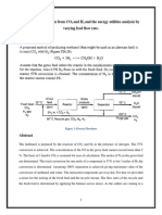 Methanol Production From CO and H and The Energy Utilities Analysis by Varying Feed Flow Rate. Problem Statement