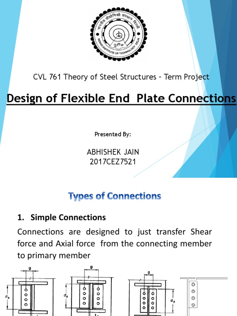 Design of Flexible End Plate Connections | PDF | Beam (Structure) | Column