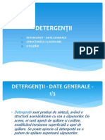 Detergenţii: Detergenţii - Date Generale Structură Si Clasificare Utilizări