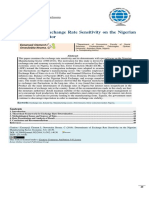 Economy: Determinants of Exchange Rate Sensitivity On The Nigerian Manufacturing Sector