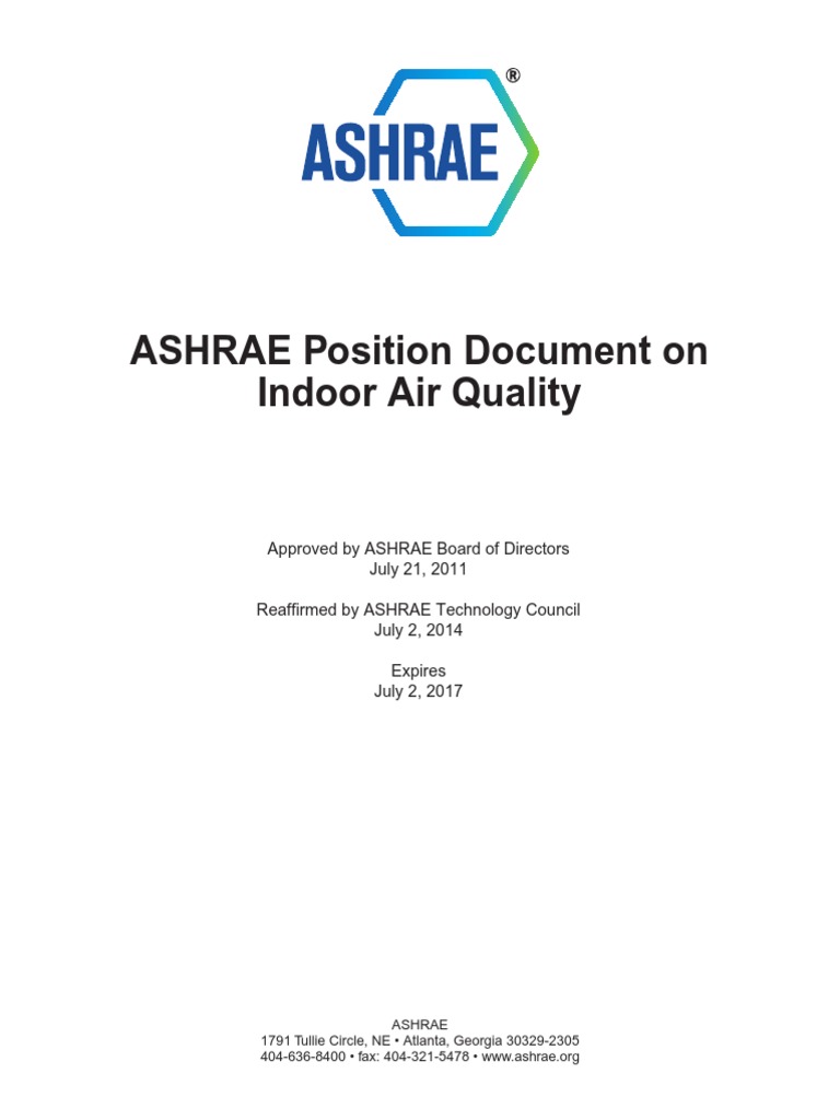 ASHRAE PD Indoor Air Quality 2014 | PDF | Ventilation (Architecture ...