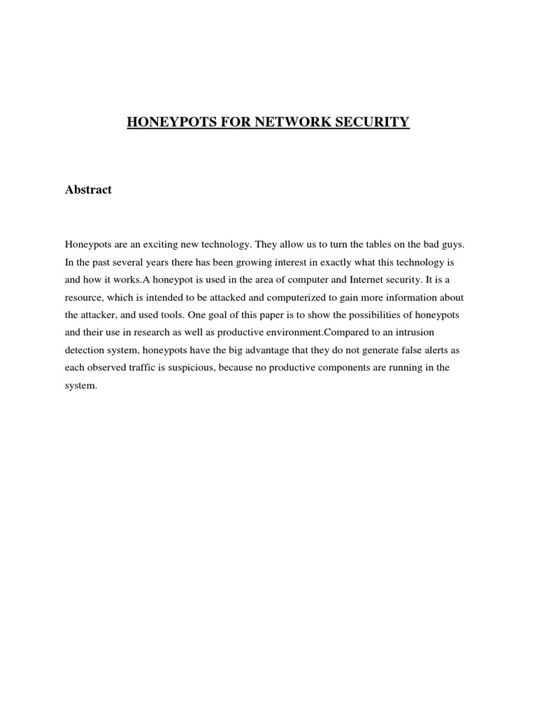 Honeypots For Network Security PDF Firewall Security