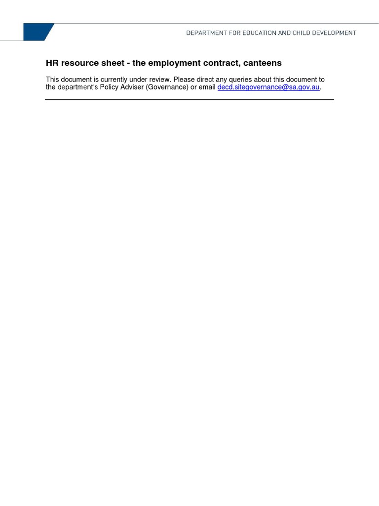 Employment Contract Template Canteens PDF Confidentiality Employment