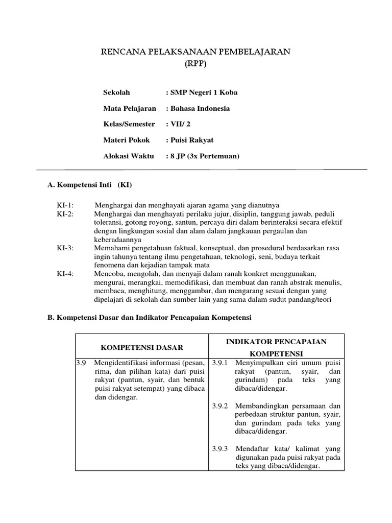 Rpp Kd 3 9 Dan 4 9 Docx