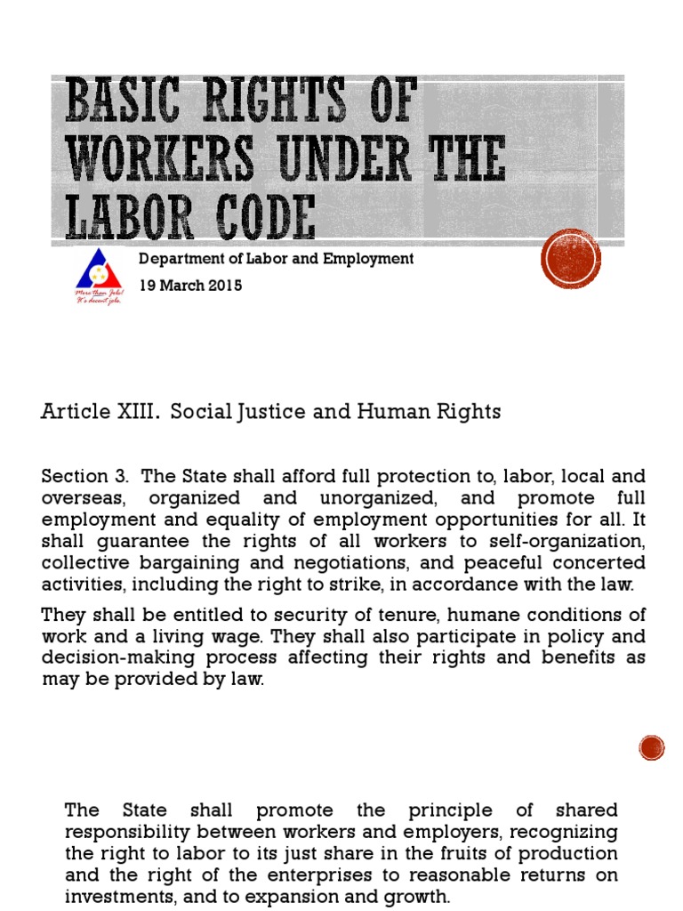 Labor Rights and Workplace Etiquette | PDF | Collective Bargaining ...