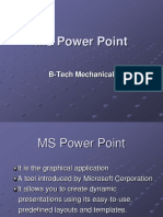 MS Power Point: B-Tech Mechanical