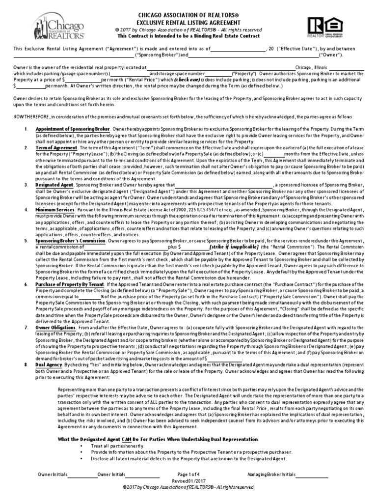 Illinois Property Management Agreement PDF PDF Real Estate Broker
