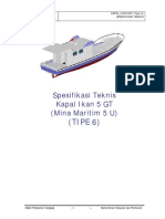 Spesifikasi Teknis Kapal Ikan 5 GT Tipe U - (TIPE 6) PDF